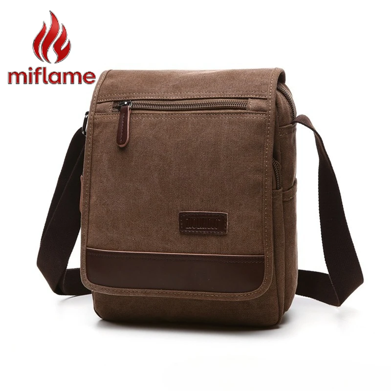 

Men's Canvas Messenger Bag Crossbody Shoulder Sling Korean Style Fashion Casual for Student School Travel