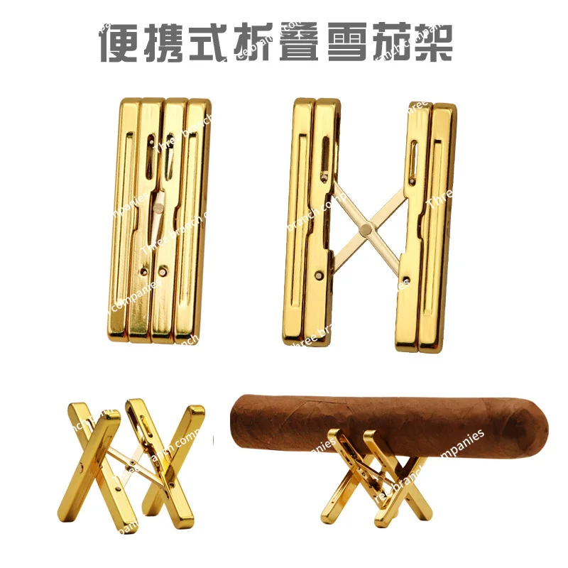 Lafuli Pure Copper Gold-plated Folding Portable Cigar