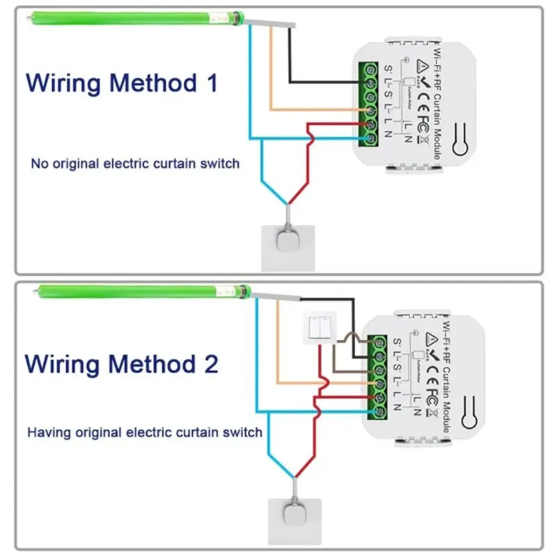 Wifi Connected Roller Shutter Switch Tuya Smart Curtain Module Blinds Motor 433Mhz Remote Control For Alexa Google Home