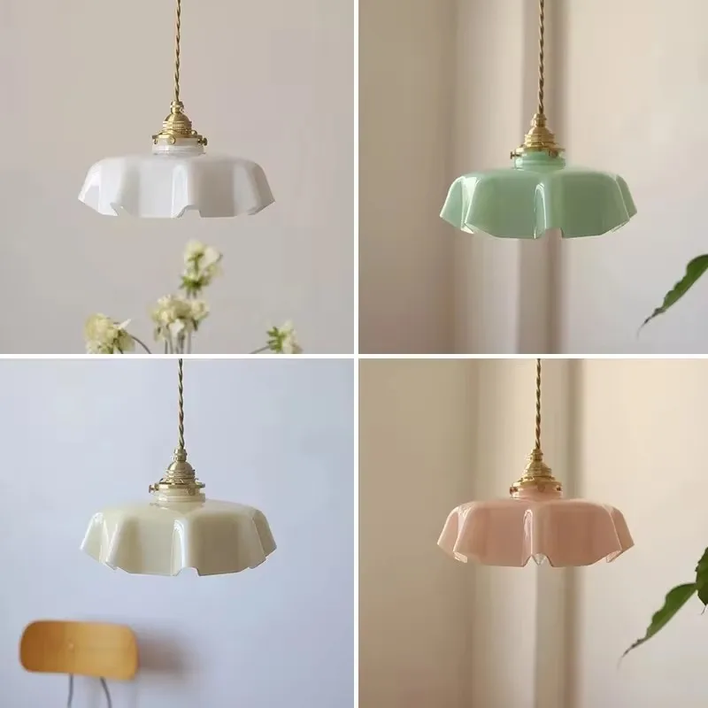 

Nordic Pendant Light LED Home Indoor Decor Hanging Lamp For Restaurant Bedroom Bedside Study French Vintage Decoration Luminaire