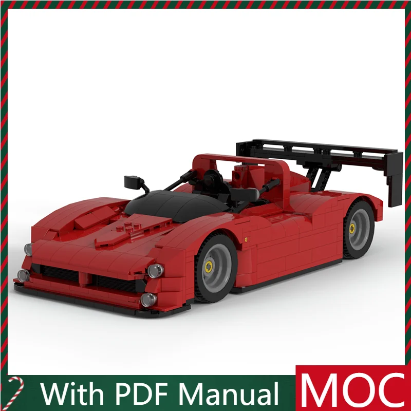 

Popular 851 PCS Handsome Red Sports Car Modular Building Blocks Model For Kid Education DIY Display Toy Birthday Christmas GiftS