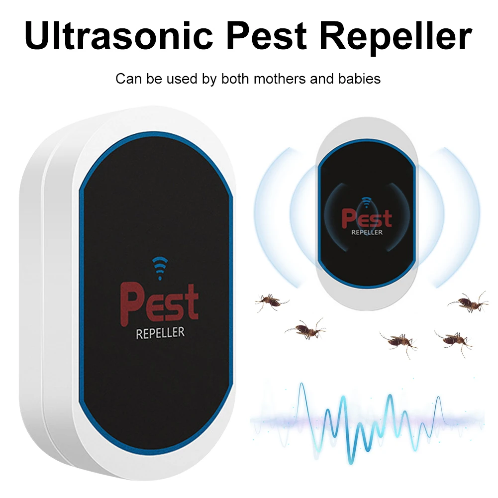Repelente ultrasónico de plagas, repelente electrónico de plagas sin ruido, repelente de mosquitos para ratas, dispositivo de Control de plagas para mosquitos y murciélagos