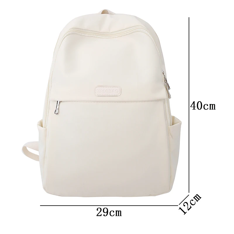 Plecak damski nylonowy plecak damski na laptopa moda plecak na ramię torba styl Preppy Solid Color plecaki dla dziewcząt Bookbag