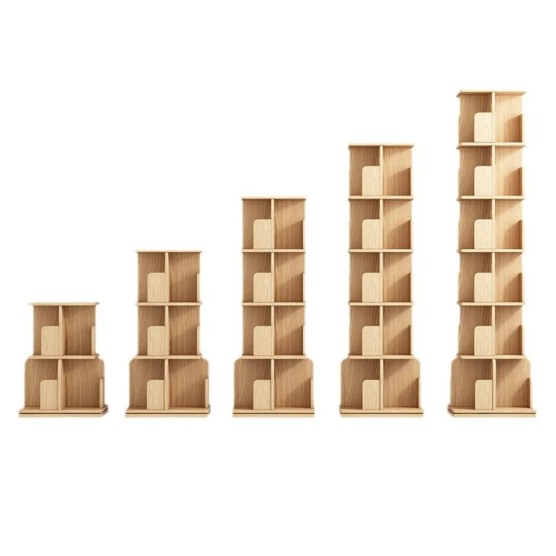 

Rotating Bookshelf Multi-layer Floor Storage Shelf 360 Degree Rotating Bookcase Creative Living Room Shelf