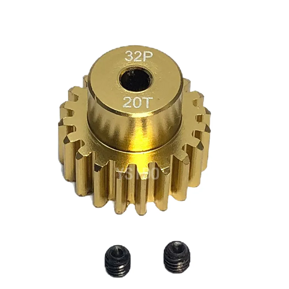 YSIDO 32DP M0.8 3.175mm 12T 13T 14T 15T 16T 17T 18T 19T Pinion Motor Gear for Traxxas 1/10 RC Car Truck Brushed Brushless Motor