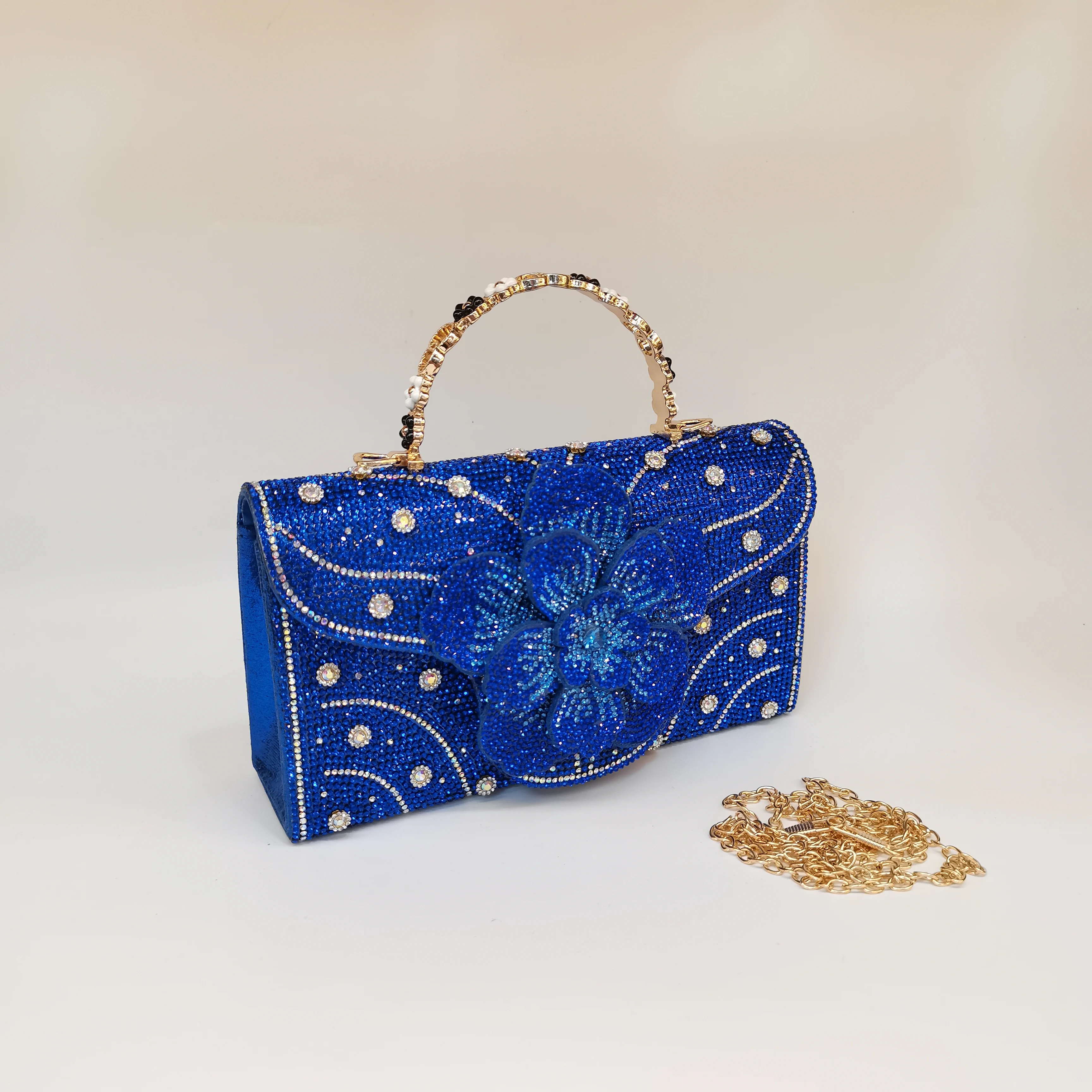 عالية الجودة أنيقة المرأة الماس مخلب مساء حقيبة يد سيدة فاخرة للحزب مستطيلة حجر الراين حقيبة F5-1128-2