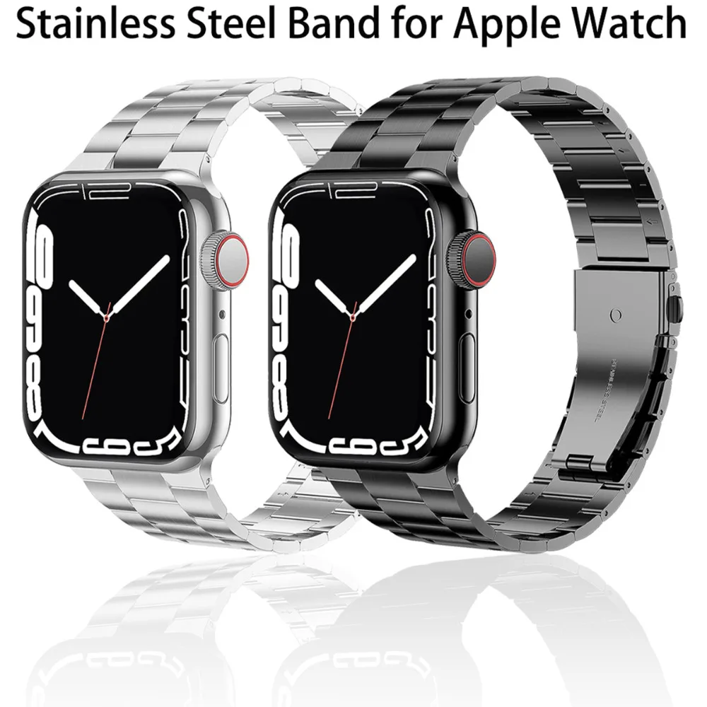 

Metal Strap for Apple Watch Band 45mm 44mm 42mm 41mm 40mm Stainless Steel Link Bracelet IWatch Series Ultra 2 49mm 9 8 7 6 5 SE