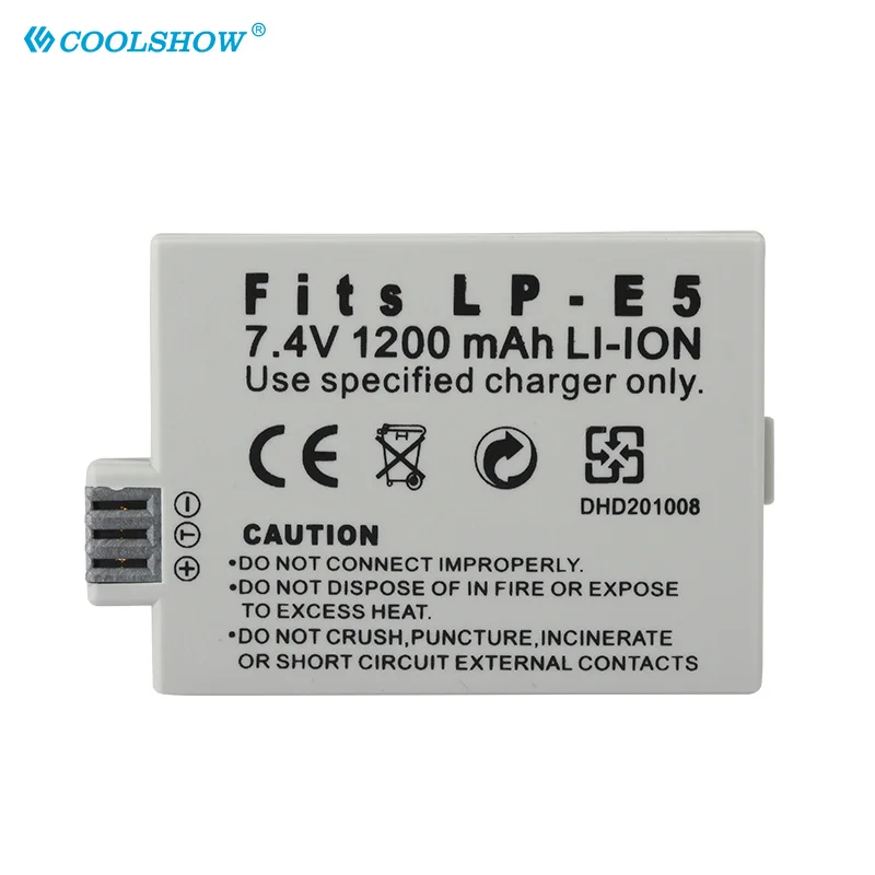 LP-E5 Battery / 1200mAh Batteries LP E5 Camera For CANON EOS Rebel T1i Rebel XS XSi 450D 500D 1000D Kiss X3 X2 F Battery