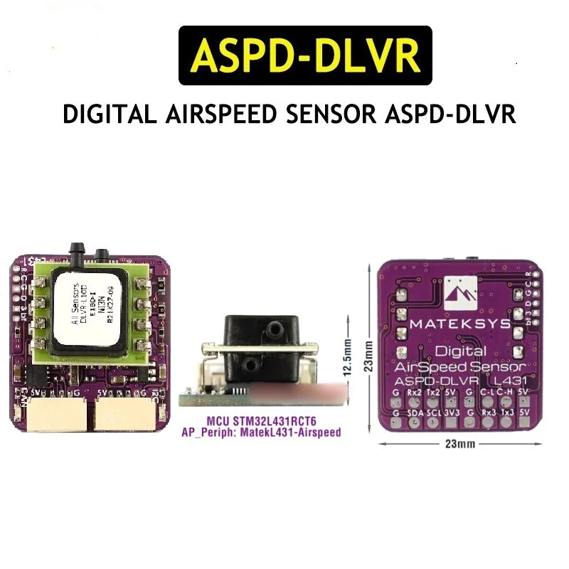 

ASPD-DLVR Digital Airspeed Sensor All Sensors DLVR-L10D E1BD-I Flight Controllers for FPV RC Racing Airplane Drone Car