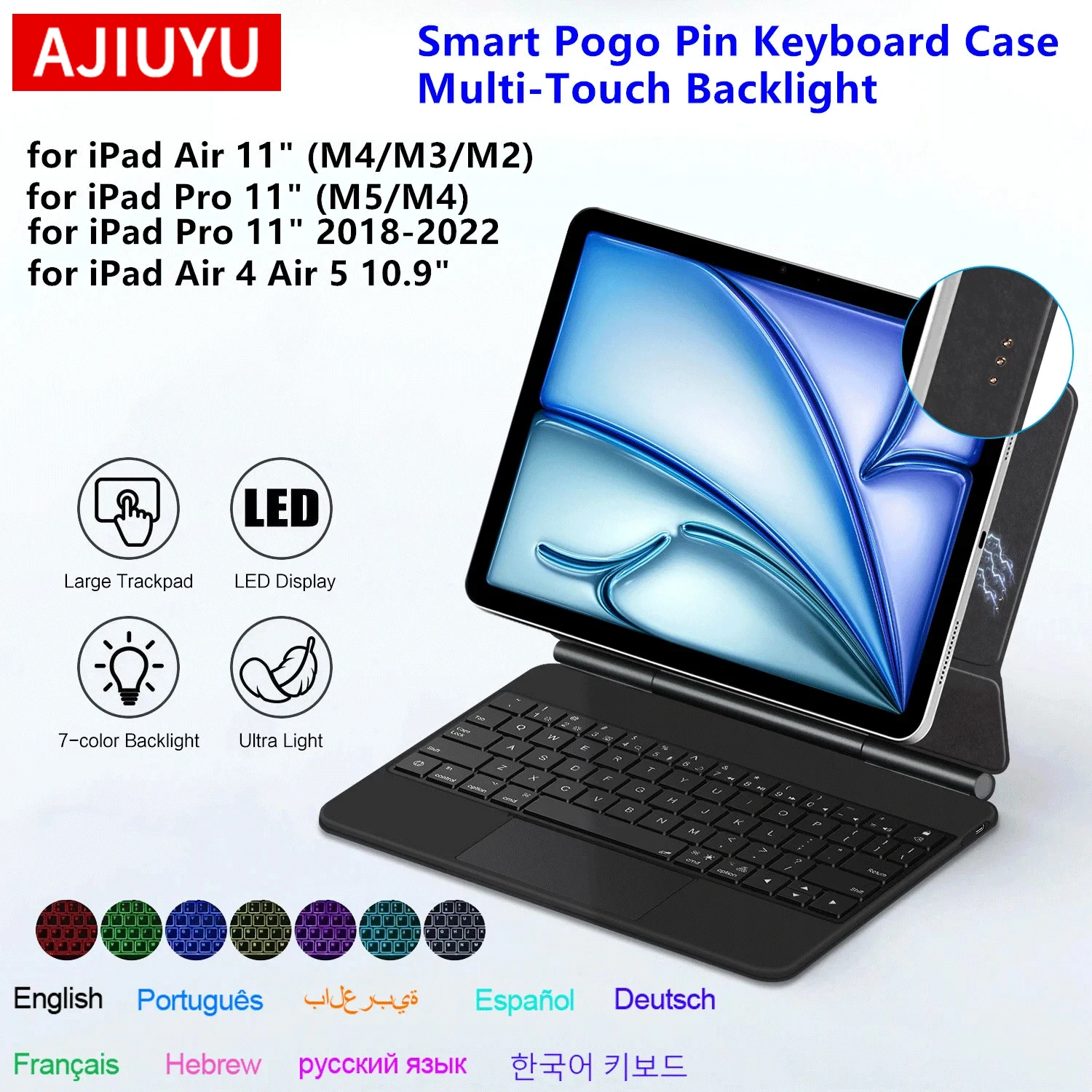 Pogo Pin Magic Keyboard Case for iPad Air 11