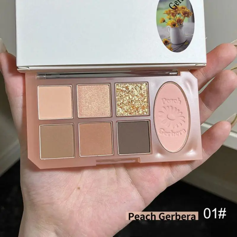 Paleta de sombra de ojos mate, 7 colores, larga duración, impermeable, Shimmer, portátil, alta calidad, maquillaje, cosméticos