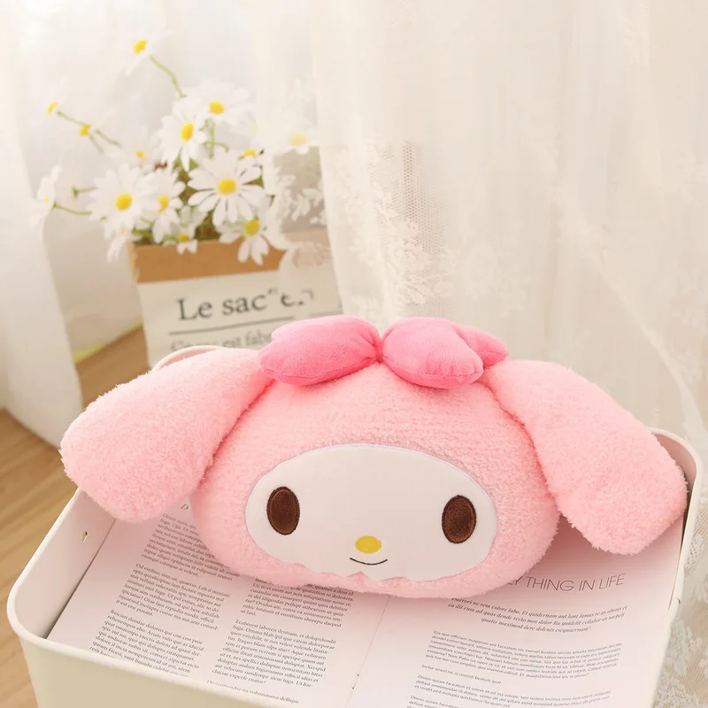 Sanrio Hello Kitty My Melody Kuromi Cinnamoroll Plush Cartoon Car Seat Headrest Chair Neck Pillow Cushion Decoration Toys Gifts