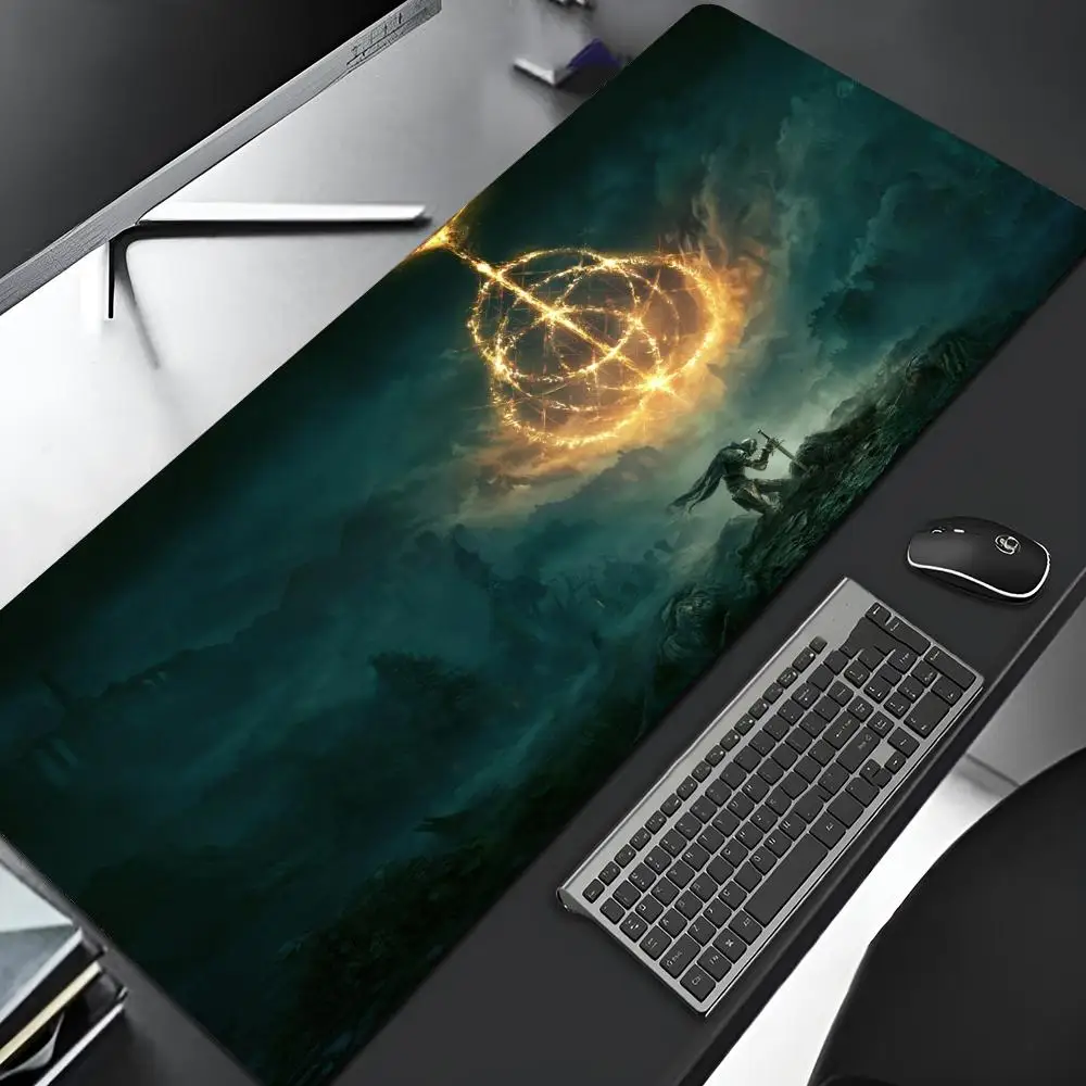 EldenS R-RingS Mouse Pad Gaming Locking Edge Big Gaming Computer Gamer Large Rubber Art Mousepad Laptop Desk Mat