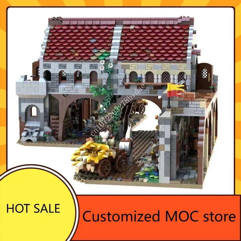 

7004PCS MOC Medieval Door and Roof Holiday Puzzles DIYAssembly Toy CityArchitecture Children Birthday Christmas Gift for Kid Age
