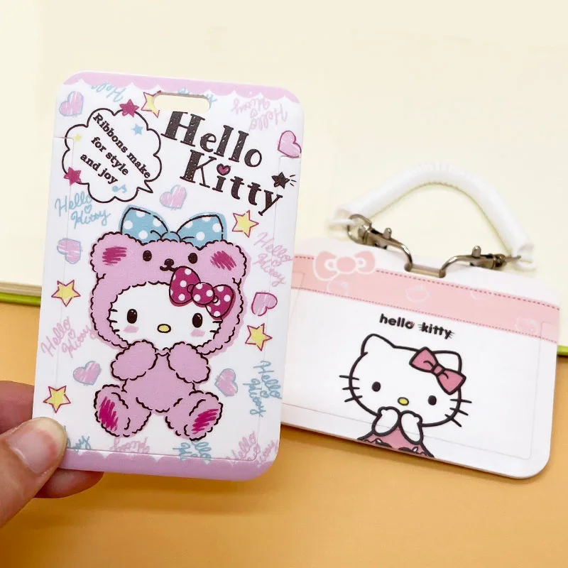 Аниме Sanrio, милая девушка, сердце, модель Hello Kitty, доктор, медсестра, идентификационные карты, табличка, значок, выдвижная идентификационная карта