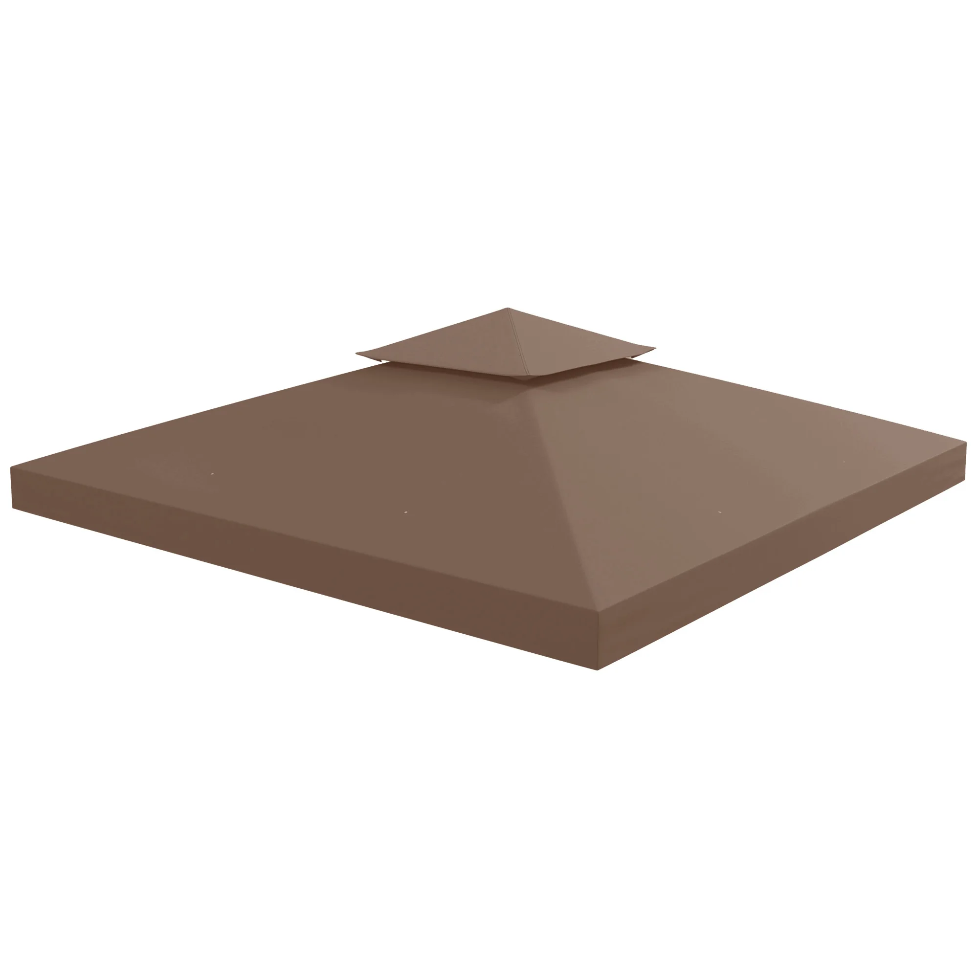 

9.84' Square 2-Tier Gazebo Canopy Top Replacement, Light Grey