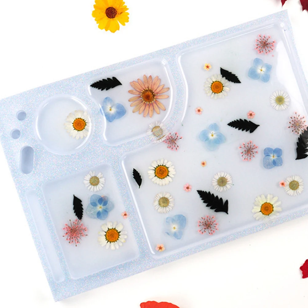 

Crystal Epoxy Mold Makeup Tray Mould Dressing Plate Casting Jewelry DIY Craft Silica Gel Silicone