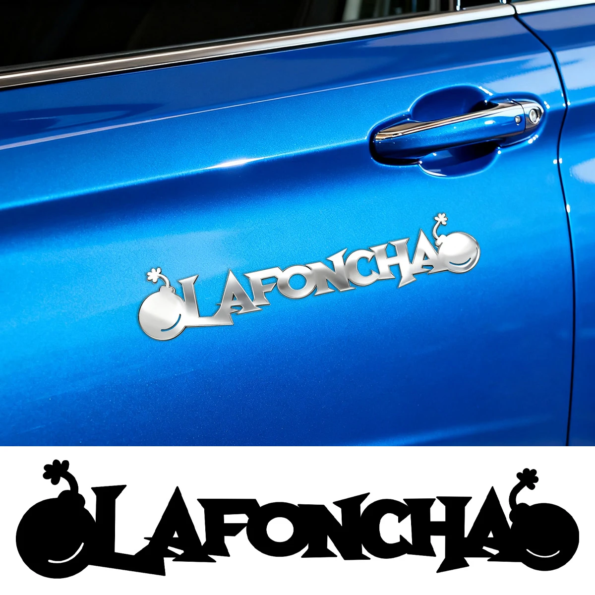 Creative Fire Blast Grenade Custom Metal Logo 3D Car Sticker Stainless Steel Moto Fender Trunk Badge Decal Car Decor Accessories