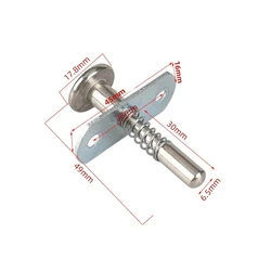 Plunger Latches, 6.5x45mm/0.26x1.77inch Steel Spring-Loaded Bolt Plunger Latchs Crib Spring Latch Cabinet Hinges Hardware