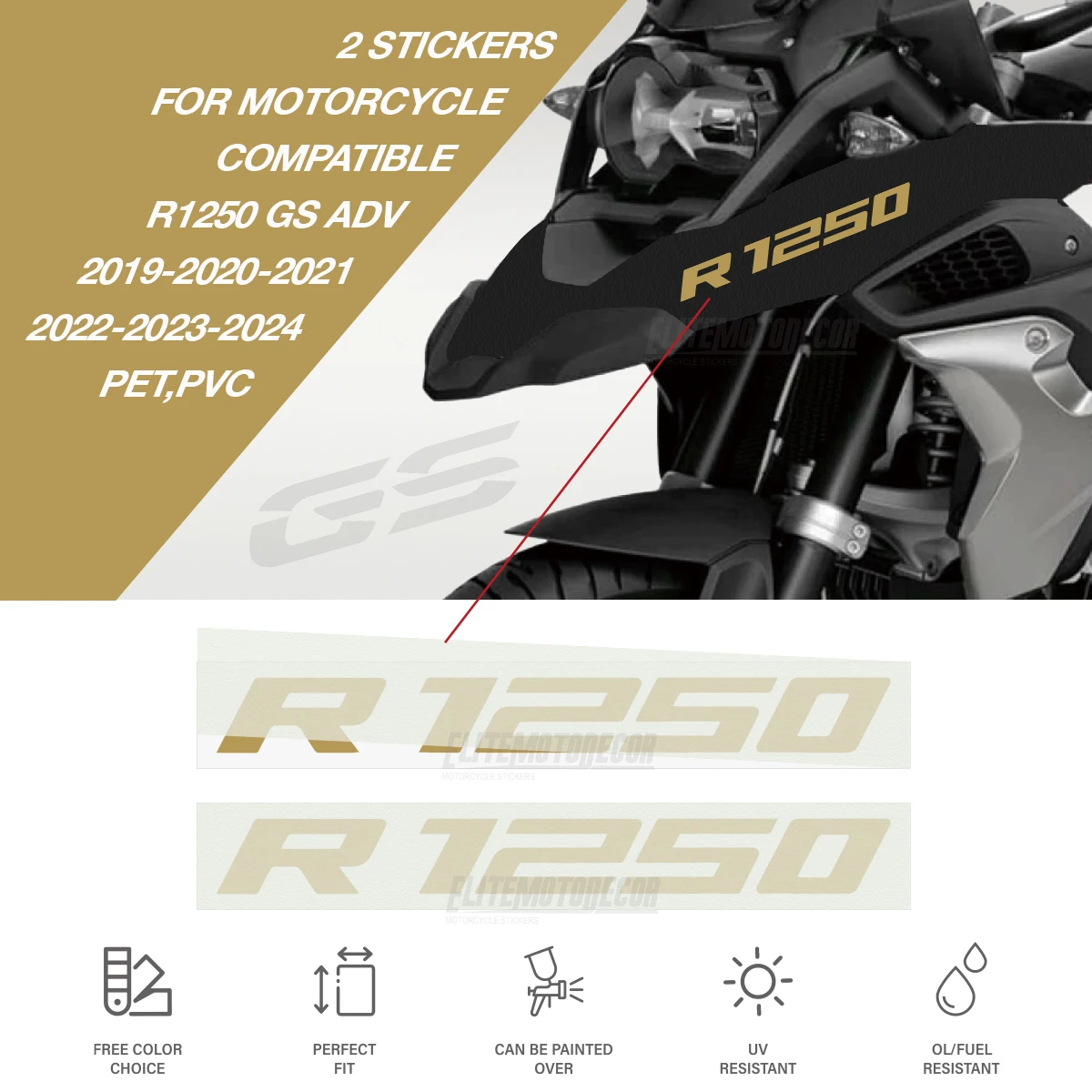 

Motorcycle Sticker Waterproof Decalsfor BMW R1250GS ADV R 1250 R1250 GS 1250GS Adventure Accessories 2019-2023-2024 Stickers