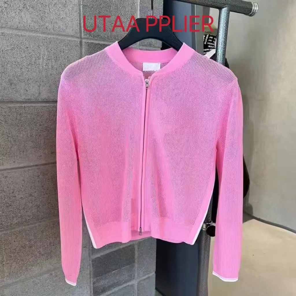 

Golf Women's Knitted Cardigan Jacket 2024 Early Autumn Top Round Neck