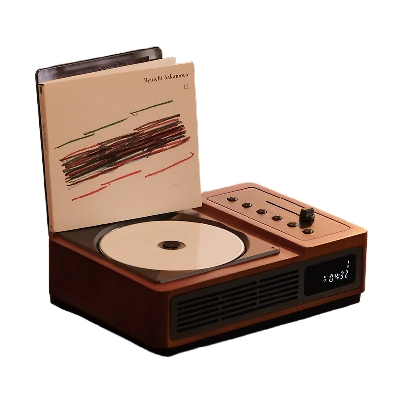 Retro CD player with FM two-way bluetooth audiophile audio integrated album player