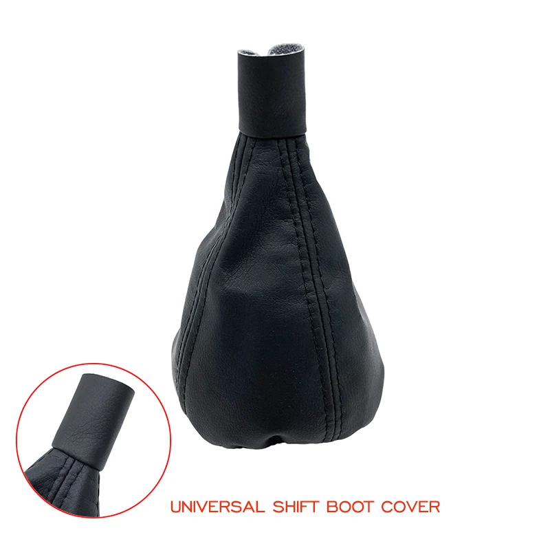 

For Skoda Peugeot Honda Toyota PU Leather Gear Shift Collar Automatic Car Manual Black Shifter Lever Knob Boot Cover