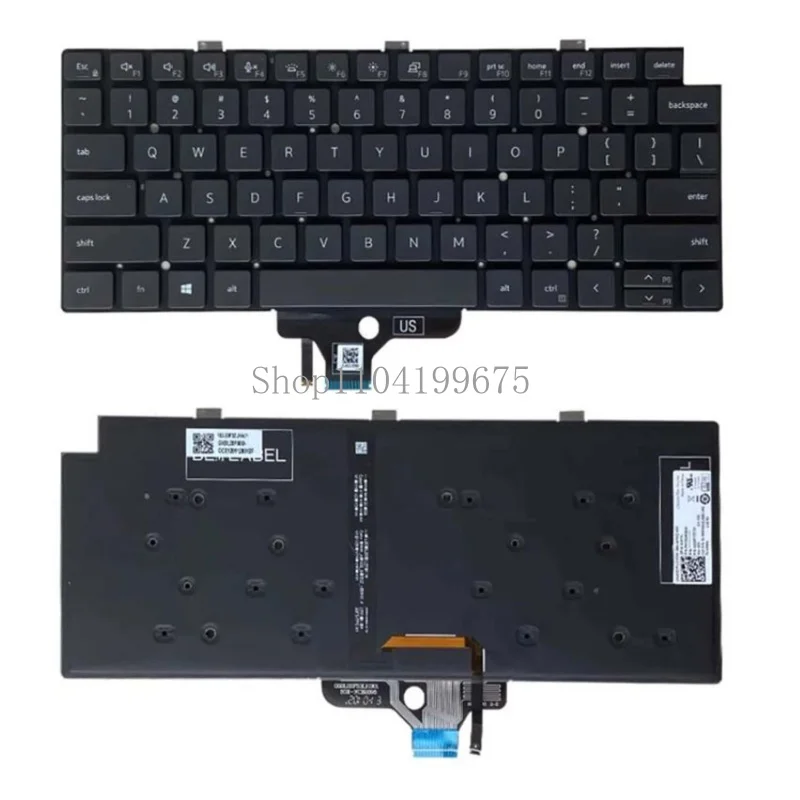 Laptop Keyboard for DELL Latitude 13-7300 7320 E7320 5320 Black US Backlit