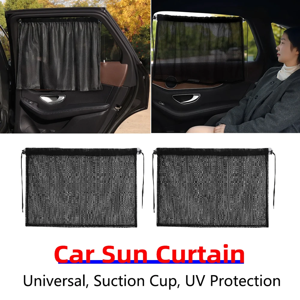 Saugnapf-Vorhang im Auto, Fenster-Sonnenschutz, Cartoon-Universal-Seitenfenster-Sonnenschutz, UV-Schutz für Kinder, Babys und Kinder