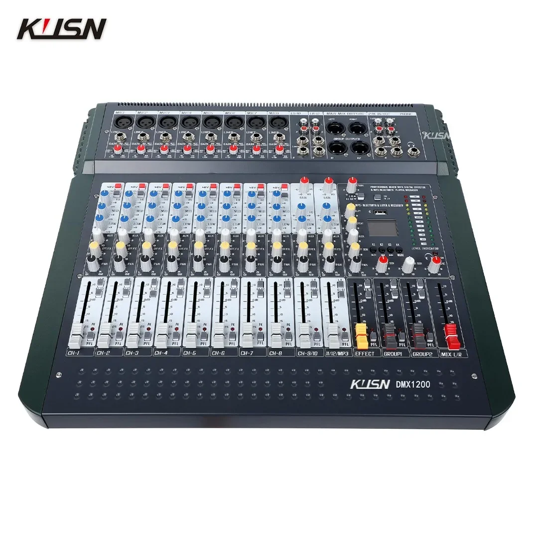 

12 Channel Digital Mixer Professional Powered Audio Mixing Soundcraft Mini Sound Power Console Mixer With Bluetooth USB
