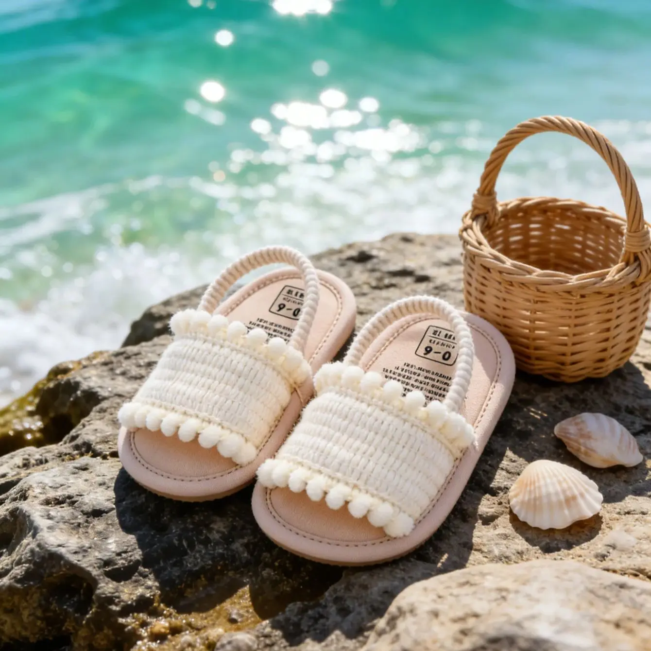 

Girls' sandals, summer bohemian style shoes outdoor first step to learn how to walk children's summer shoes