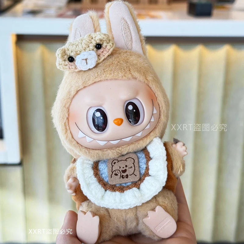 Labubu Baby Clothes Cute Bib Backpack Labubu First, Second and Third Generation Vinyl Doll Blind Box Clothes Replacement