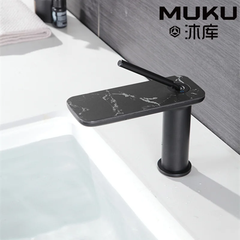

Toilet black washbasin, rock plate faucet, copper household, high-end hotel, washbasin under the table, single handle faucet
