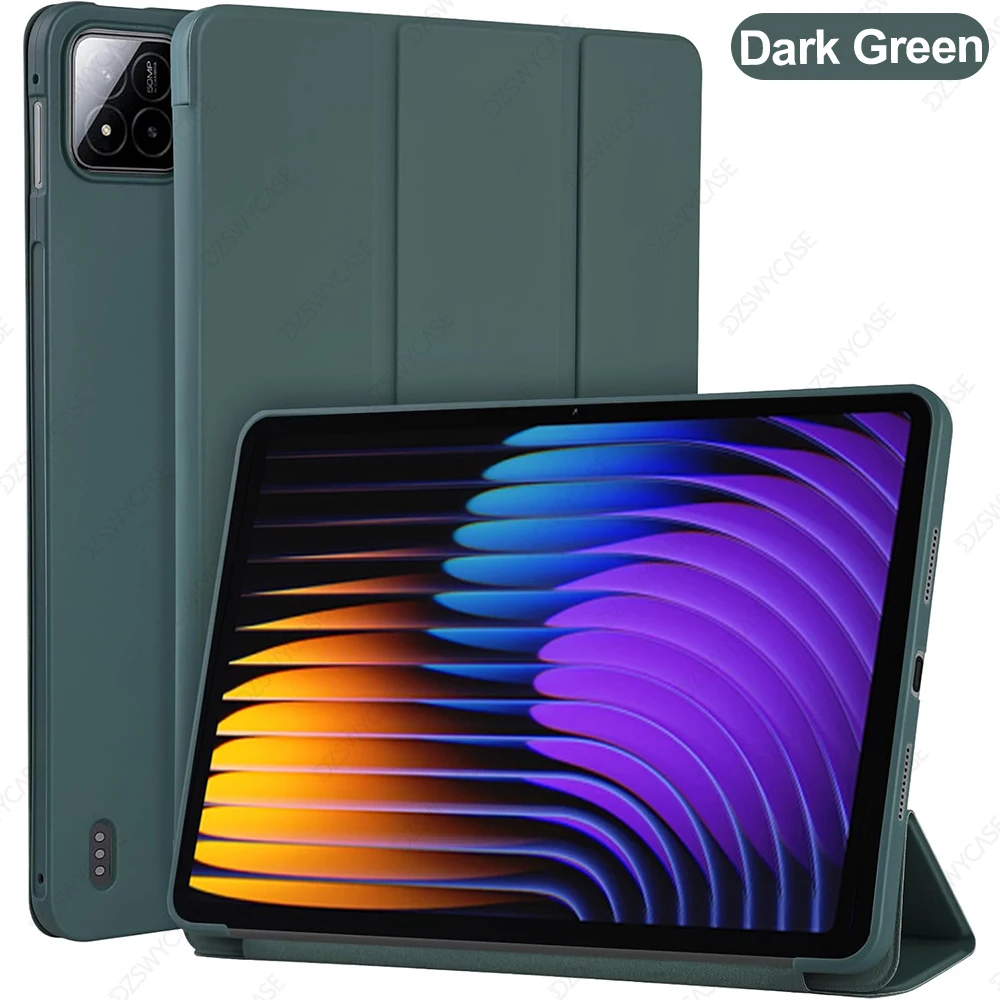 Case voor Xiaomi Pad 7/7 Pro (11,2-inch, 2024), voor Xiaomi Pad 8/8 Pro (11,2-inch, 2025) Terug Tri-Fold Stand Beschermende Tablet Cover