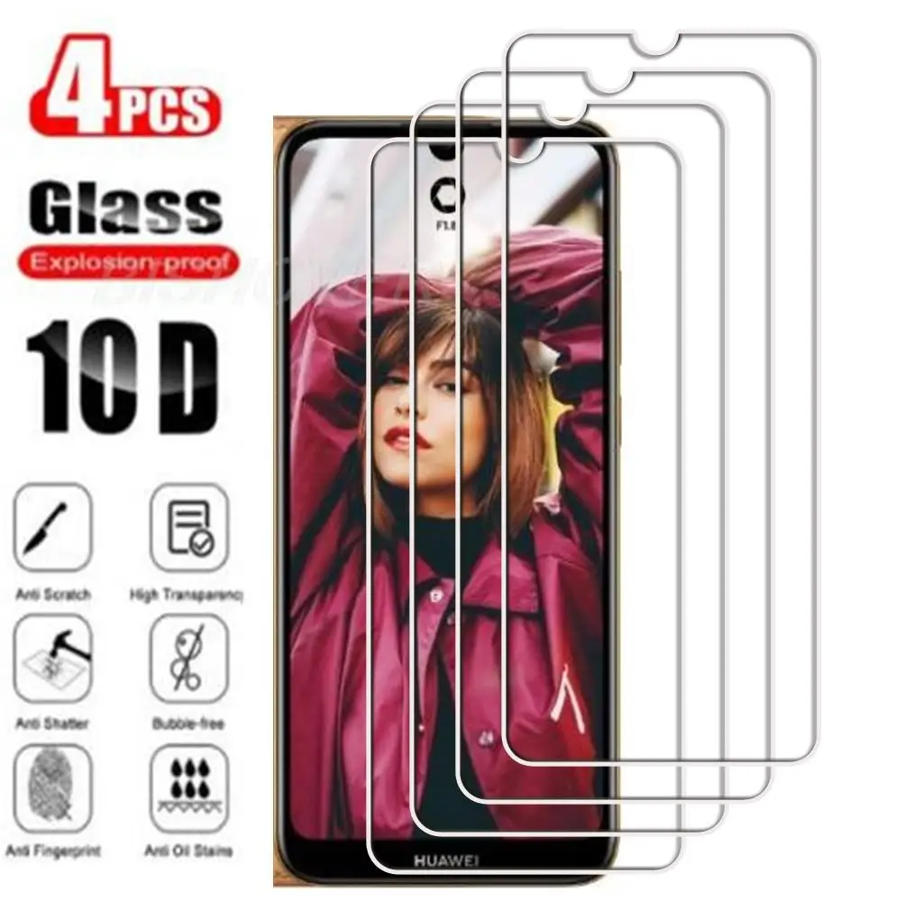 4Pcs Tempered Glass For Huawei Y6 Prime 2019 6.09