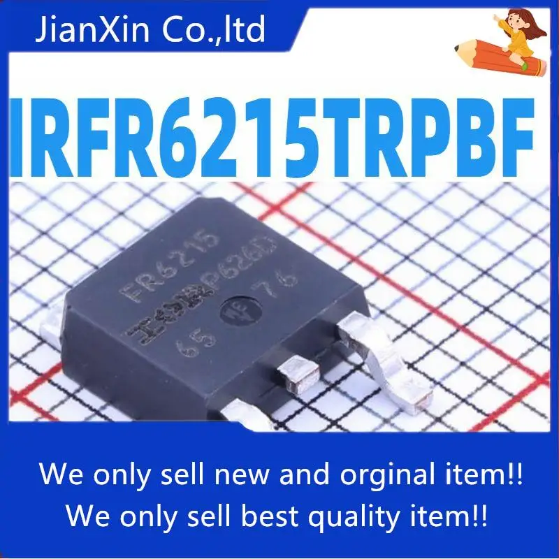 10Pcs Original ใหม่ IRFR6215TRPBF FR6215 P ช่อง13A 150V MOS Field Effect Tube TO252