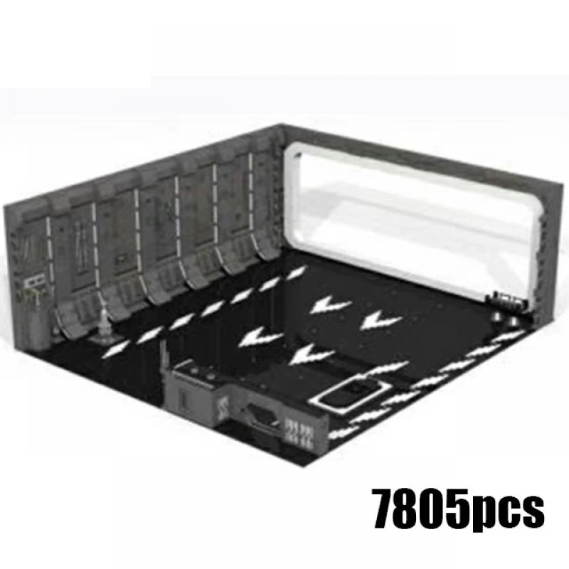 

7858 шт. MOC-0631 Комплект строительных блоков Docking Bay 327, совместимый с UCS Falcon 75192 и 05132, игрушка для сборки своими руками для взрослых