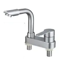 Bathroom Sink Faucet Basin Sink Faucet Tap Single Handle Cold Hot Mixer Tap Kitchen Bathroom Stainless Steel Washbasin Faucet