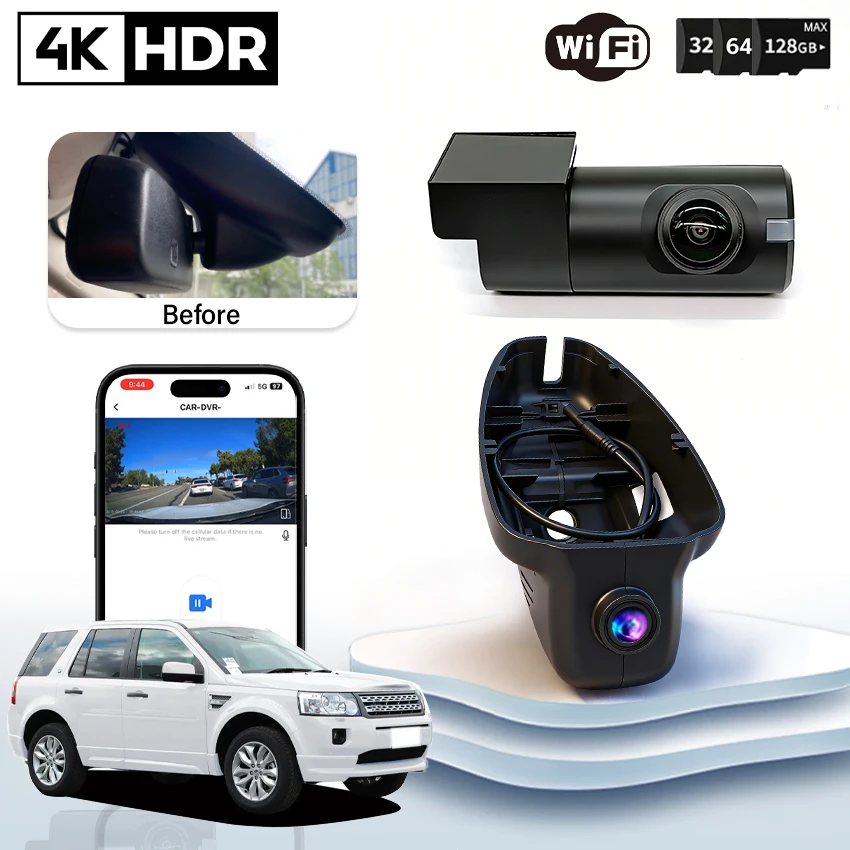 

4K Car Dvr For Land Rover Discovery 4/Freelander 2 2011-2016 Jaguar XF/XJ/XJL 2012-2015 APP Control DashCam,Night Vision Camera