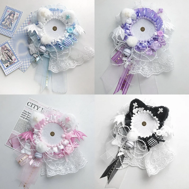 

НОВАЯ жемчужная лента, косплей, сумки Ita, плюшевые уши, защита, держатель для булавок с цветком, основа для значка, аксессуары, декор Itabag, подарочный орнамент