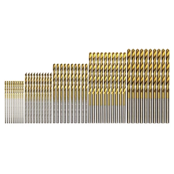 Set di punte elicoidali placcate in titanio da 50 pezzi Set ...