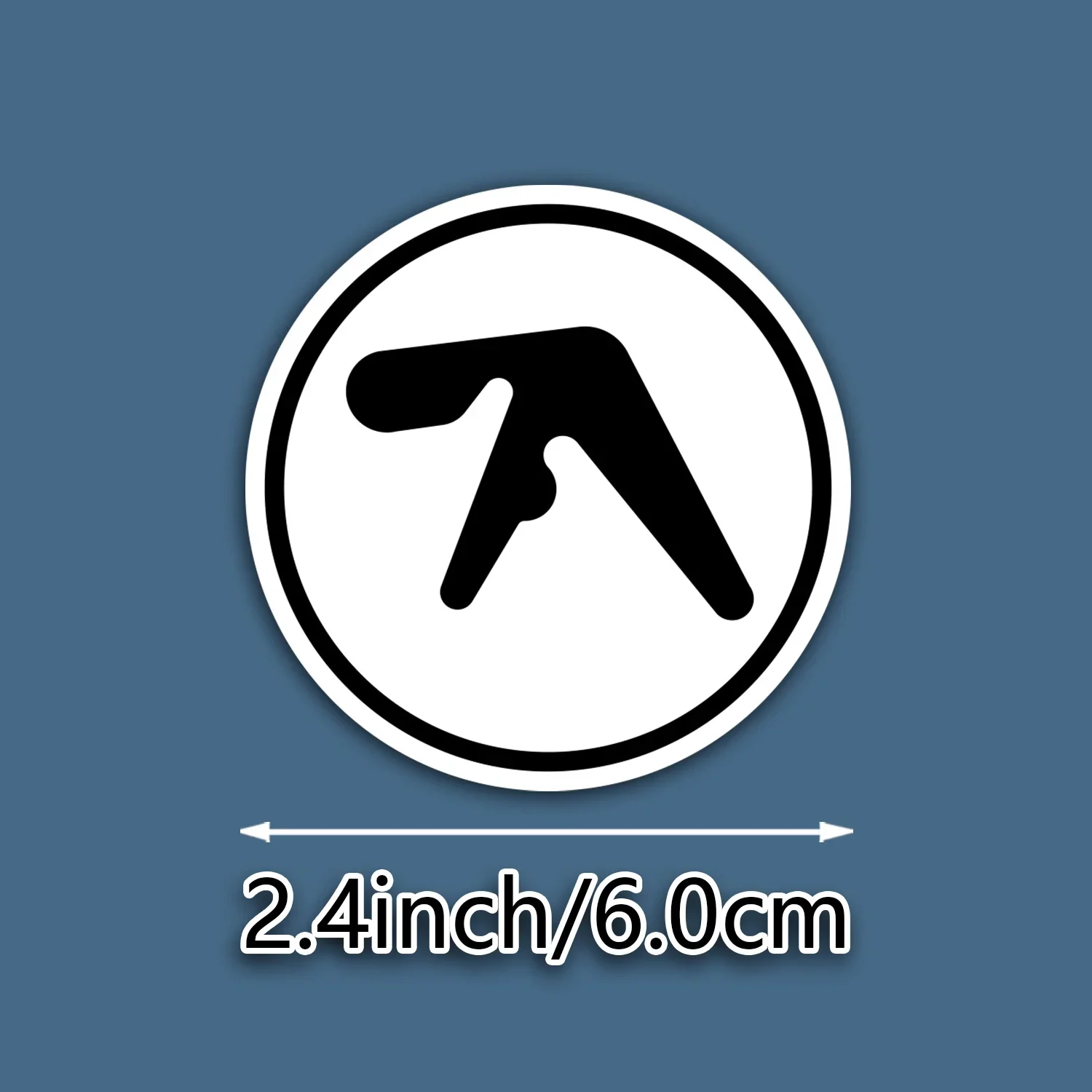 Aphex Twin Logo Vinyl Decal, Classic IDM Electronic Music Sticker For Laptop,Car Bumper,Skate,Guitar Case, Black White Fan Gift
