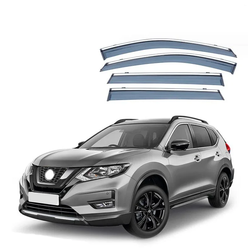 Weather Shield Car Side Window Deflector Visor Rain Eyebrow Shelter For Nissan X-Trail Rogue 2001 2002 2003 2004 2005 2006 -2023