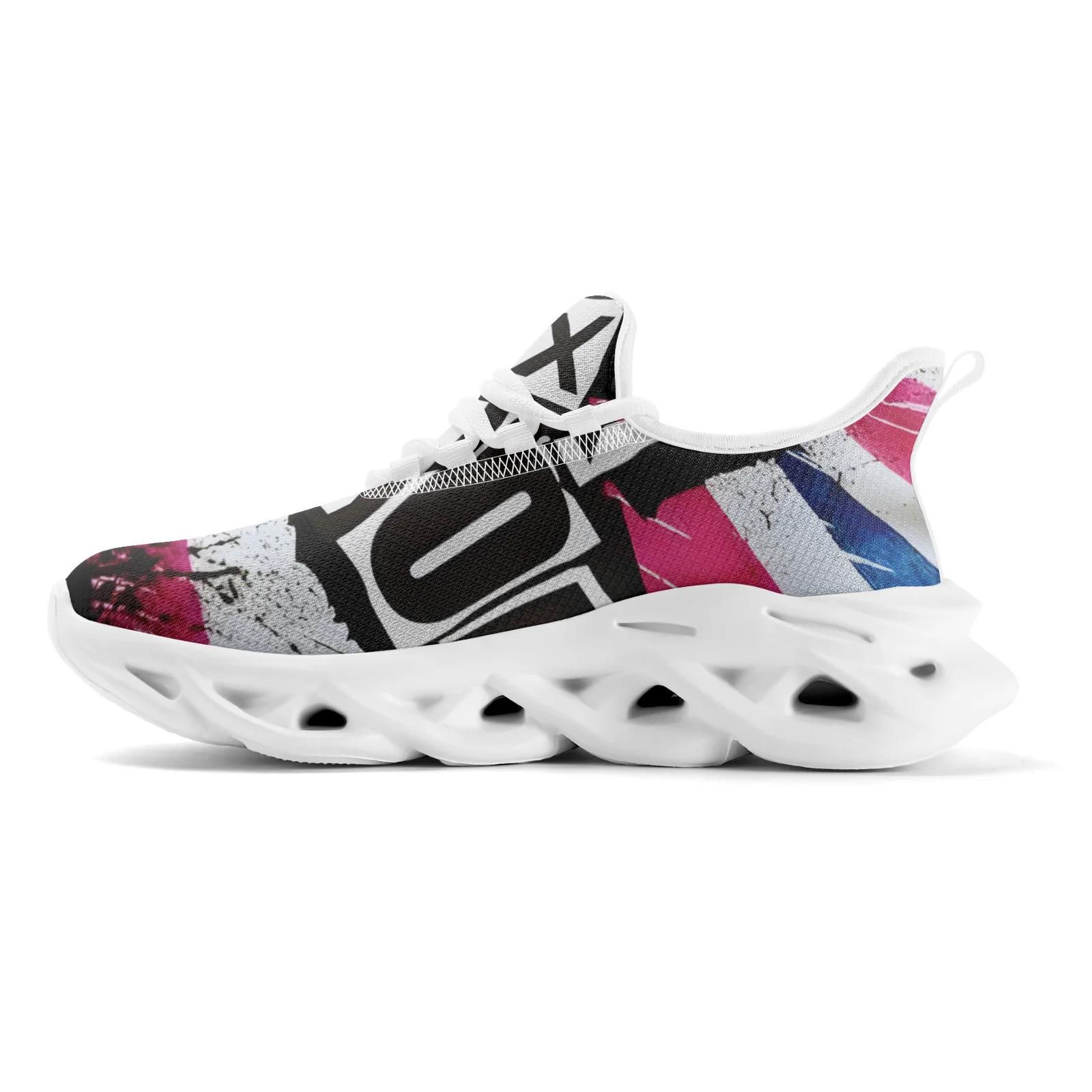 

Unique Design Flats Sneakers Mens Womens Teenager Sports Running Shoes High Quality Lace Up Mesh Footwear