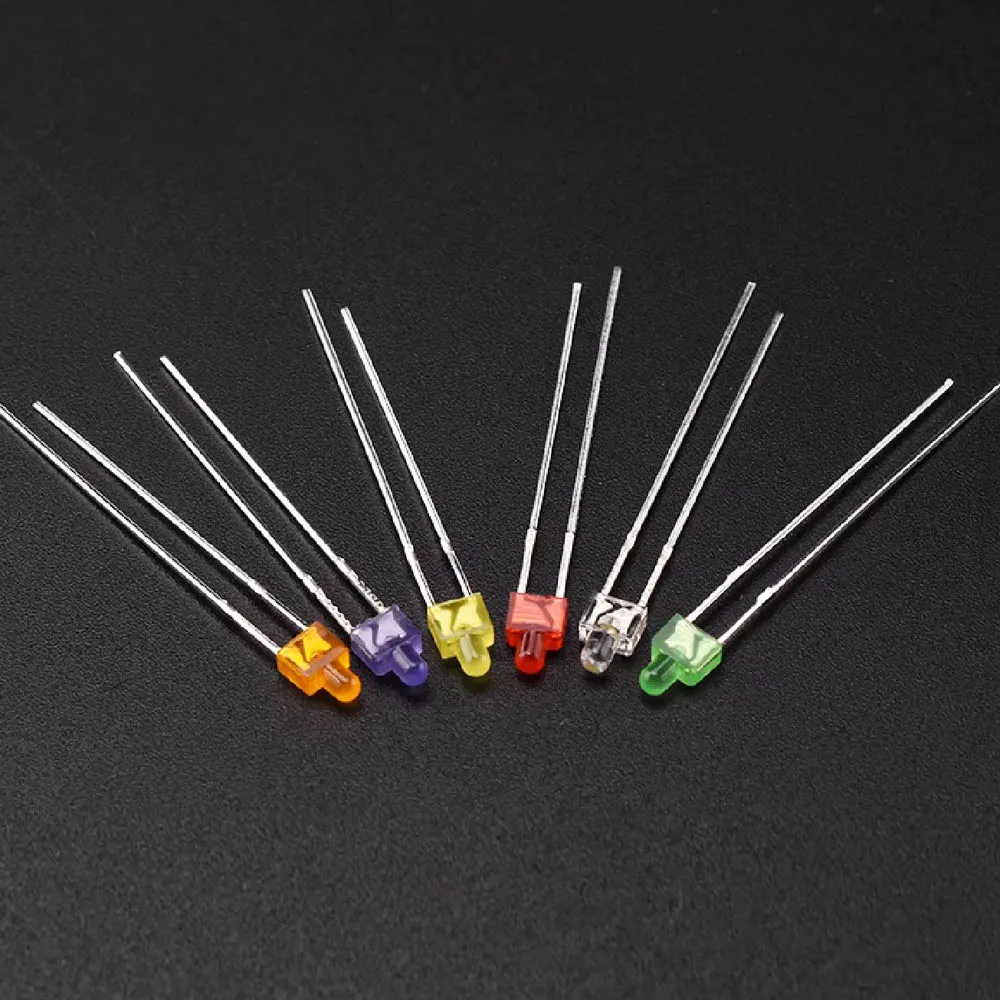 30Pcs 2MM LED Diode Mixed Color Red Green Yellow Blue White