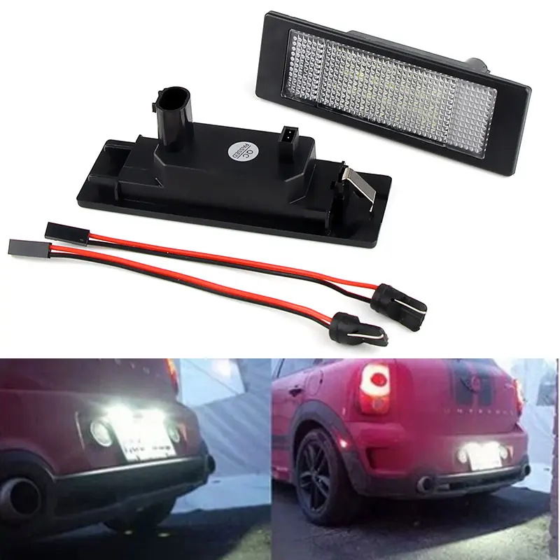 2Pcs LED License Plate Light Number Plate Lamps For BMW E81 E85 E86 E87 E89 Z4 E63 E64 F12 F20 F21 Mini Cooper R55 R55N R60 R61