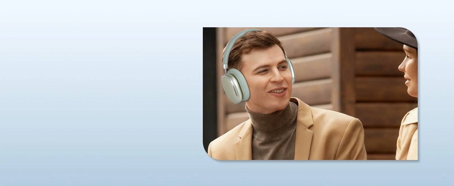 Hybride Kopfhörer mit aktiver Geräuschunterdrückung und Knopfsteuerung, 65 Stunden Spielzeit, Over-Ear-Kopfhörer, kabelloses Bluetooth 6.0, hochauflösendes Audio – Detail 5