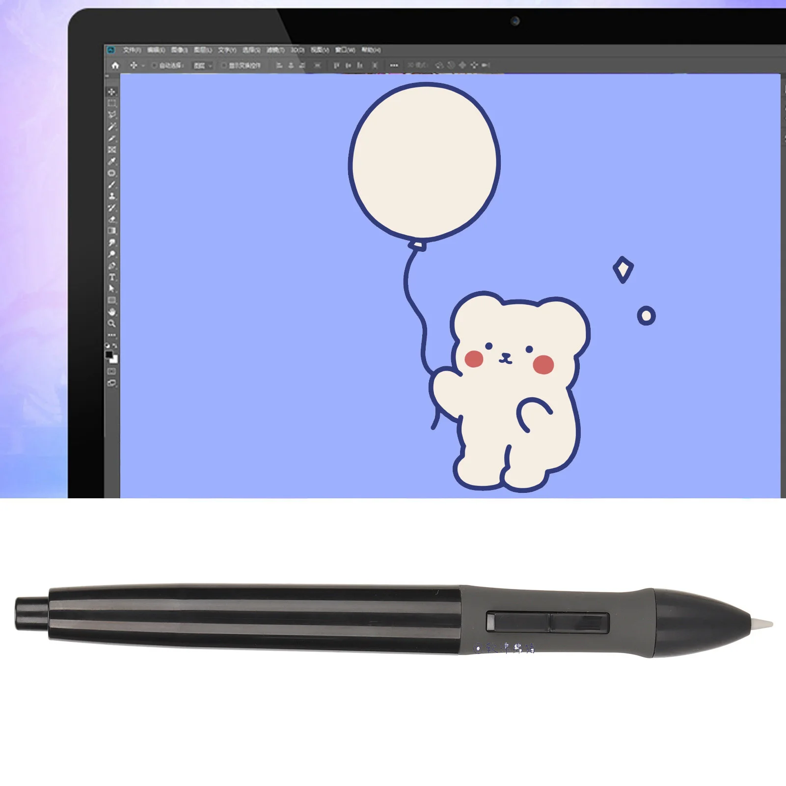 

Drawing Tablet Stylus Sensitive 8192 Level Pressure Sensitive Stylus Pen for Huion GT‑191/GT‑221 PRO/GT‑156HD V2/GT‑220 V2