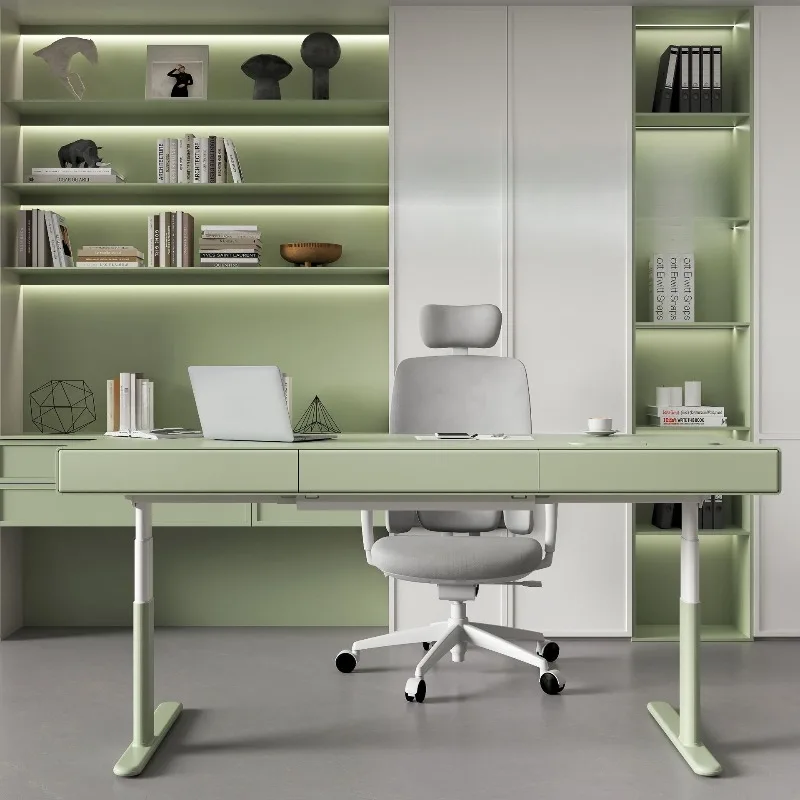 

E-sports table, study table, staff table, environmentally friendly scratch-resistant electric lifting desk, dual motor