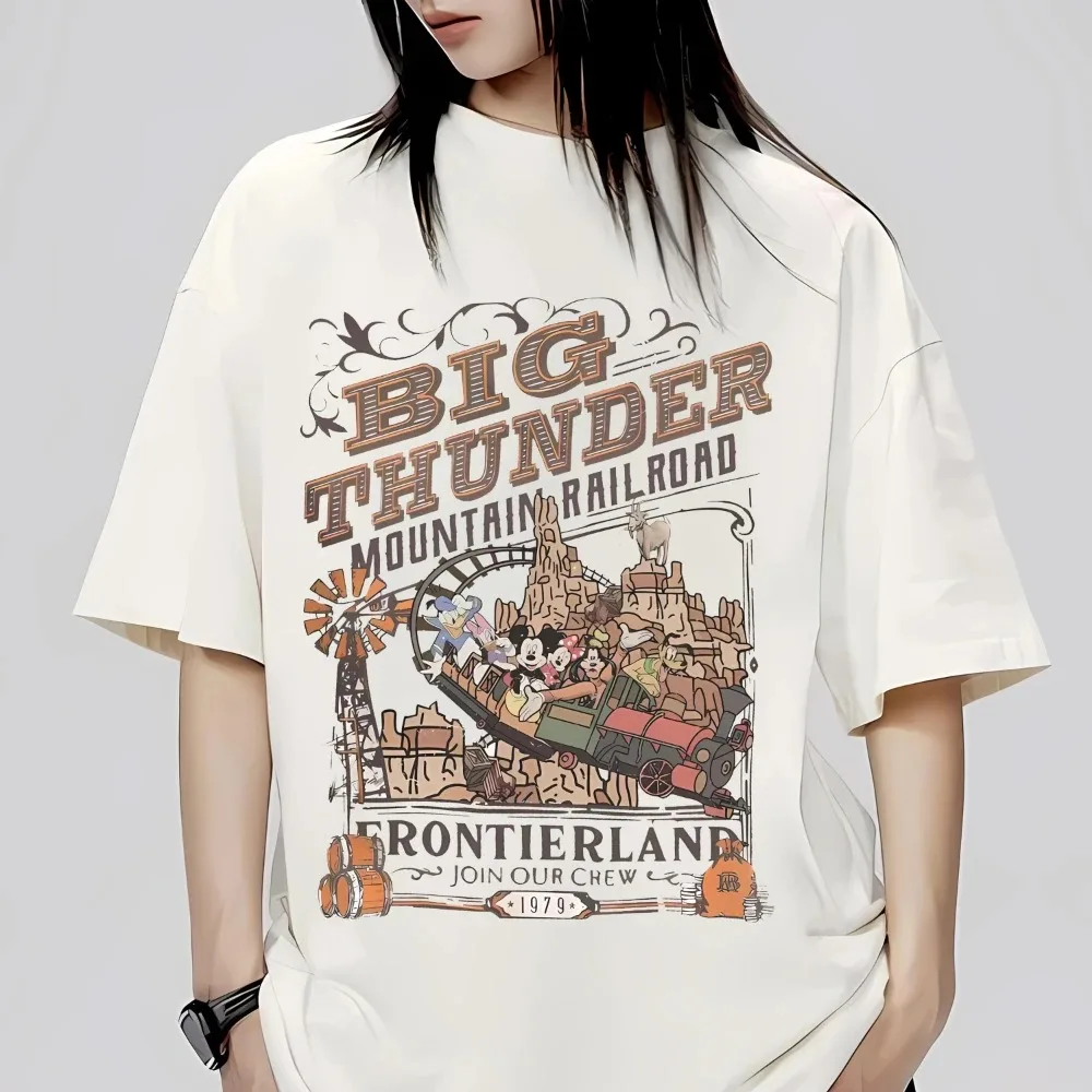 Camiseta Disney Frontierland Ride Vintage Big Thunder Mountain Railroad Mickey Friends Camiseta Disney Roller Coaster Disneyland